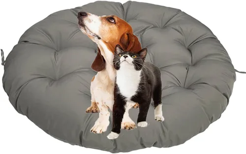 Miniatura 11 de Cojín redondo grueso para silla Papasan de 15.7 x 15.7 in, cojín de suelo extraíble para exteriores, cojín para silla Papasan al aire libre, cojín