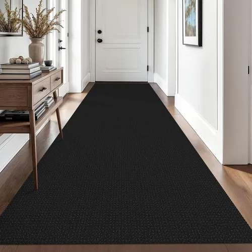 Miniatura 127 de EARTHALL Alfombra de pasillo 3x14 pies, alfombras lavables extra largas para pasillos, tejidas, antideslizante, alfombra trenzada para entrada