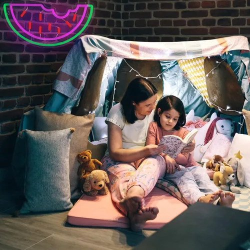 Miniatura 7 de Letrero de neón de sandía, funciona con USB, luz LED de neón acrílica, arte de frutas, letreros de luz LED decorativos para el hogar, dormitorio