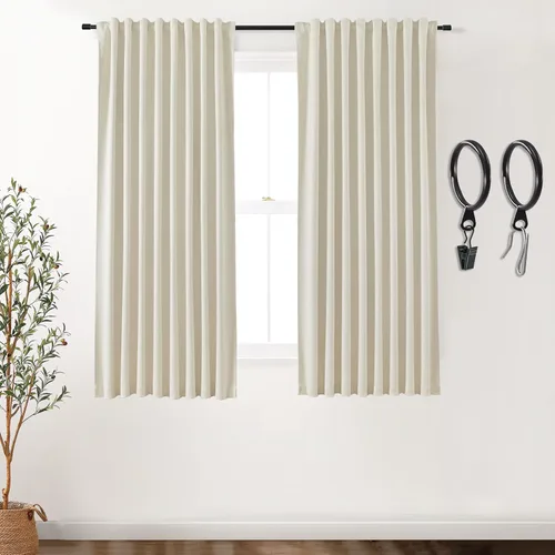 Miniatura 78 de SHINELAND Cortinas opacas cortas para ventanas de dormitorio, cortinas de baño, 45 pulgadas de largo