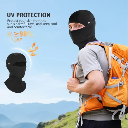Miniatura 4 de Pasamontañas de verano para hombres y mujeres, máscara facial de seda de hielo refrescante, protección UV, pasamontañas para ciclismo, motociclismo