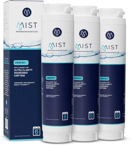 Miniatura 9 de Mist Filtro de agua de repuesto Ultra Clarity para Bosch, filtro de agua para refrigerador compatible con 644845, 9000077104, 9000194412, Haier