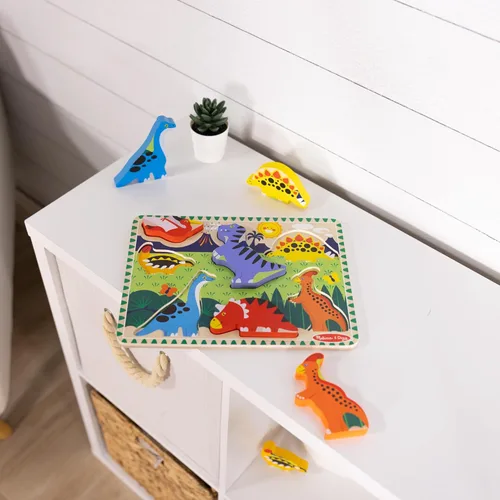 Miniatura 9 de Melissa & Doug dinosaurio Chunky Rompecabezas de madera, Multicolor