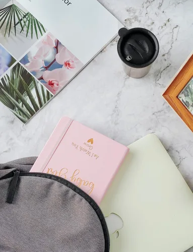 Miniatura 6 de InnoBeta New Mom Gifts - Cuaderno A5 para mujer, diseño de letras a mi, rosa Diario significativo de embarazo y memoria del recién nacido