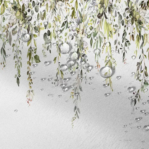 Miniatura 5 de Cortina de ducha verde salvia con eucalipto para baño, cortina de baño impermeable y lavable de tela con hojas de acuarela, juego de cortina