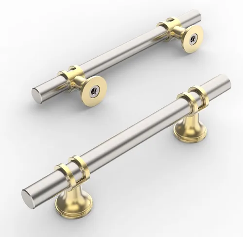 Miniatura 36 de Amerdeco ZH0050 - Paquete de 10 pomos de bronce champán para gabinetes, barra en T de 2 pulgadas, manijas de gabinete de cocina, manijas