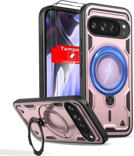 Miniatura 133 de Funda magnética para Google Pixel 9A compatible con cargador inalámbrico MagSafe, para Pixel 9A, funda de teléfono integrada de 360 °, con 2