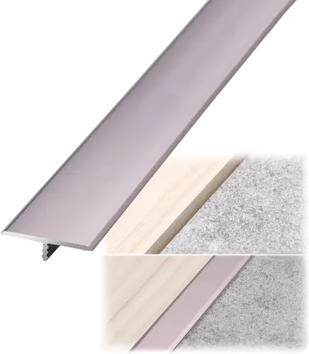 Miniatura 17 de Tira de transición de suelo de aluminio con moldura en T, para garaje, laminado a vinilo, tira de umbral de borde de puerta, para porche, entrada