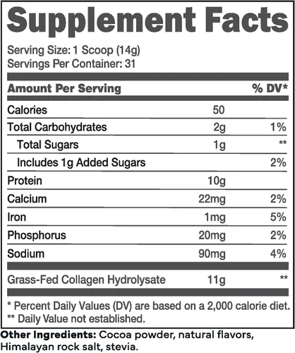 Miniatura 2 de Ketologic Colágeno alimentado con pasto (sabor a chocolate 1 LB)