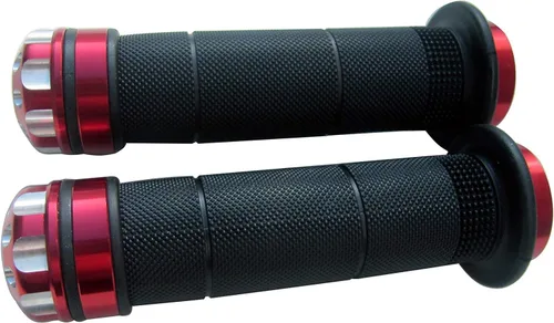 Miniatura 3 de Puños para manillar de motocicleta de 0.866 in de gel con barra CNC roja para Ducati Scrambler Classic 2017