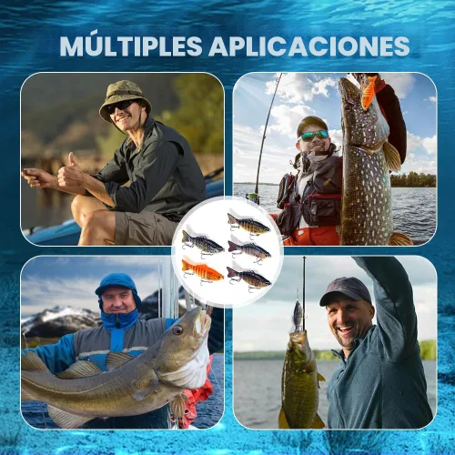 Miniatura 6 de hoehew Señuelo de pesca robótico, cebo de natación biónico 3D para agua dulce y agua salada, equipo de pesca atrae señuelos de pesca, lubina