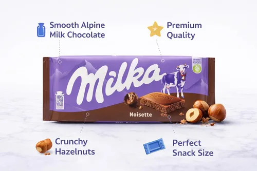 Miniatura 6 de Milka Noisette Chocolate con leche 3.17 oz (paquete de 10)