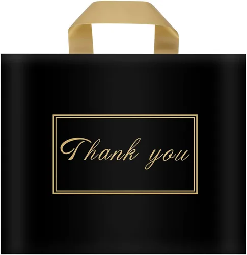 Miniatura 8 de Bolsas de plástico de agradecimiento para pequeñas empresas, bolsas de regalo extra gruesas a granel con asas para clientes recuerdos de fiesta