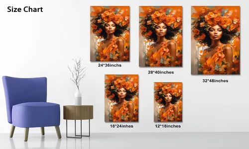 Miniatura 40 de Arte de pared afroamericano, decoración de rey y reina bailarín negro para sala de estar, arte de pareja de amor negro para dormitorio, lienzo