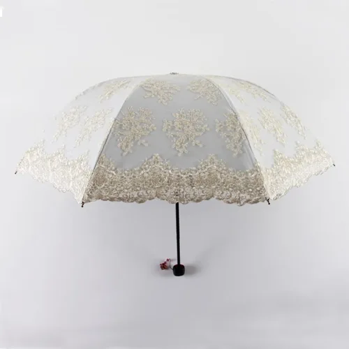 Miniatura 29 de Honeystore - Parasoles de encaje de flores para fiesta de boda, paraguas nupcial de encaje