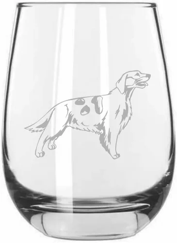 Miniatura 235 de Sakhalin Husky Dog - Copa de vino grabada personalizada de 15.25 onzas sin tallo