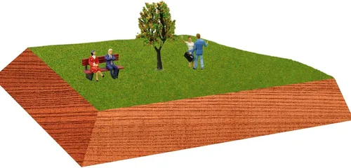 Miniatura 6 de 12 tapetes de césped artificial, trenes verde hierba, 6.7 x 6.7 in o 6.69 x 6.69 pulgadas, para decoración, manualidades, paisaje