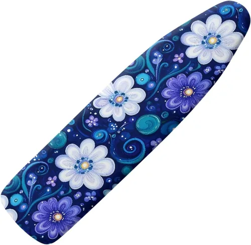Miniatura 18 de Funda floral a prueba de arañazos para tablas de planchar de tamaño estándar, reflectante, con 3 ganchos y bucles para decoración de tablas de 15 x
