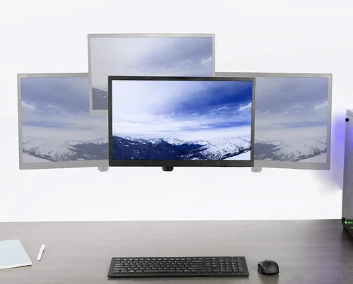 Miniatura 9 de VIVO Soporte de pared para monitor LCD individual de aluminio premium para pantallas de hasta 32 pulgadas, brazo neumático ajustable que se adapta
