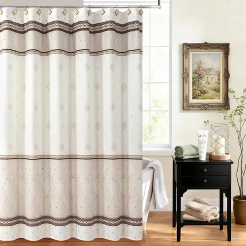 Corinthia Cortina para ducha de tela impermeable