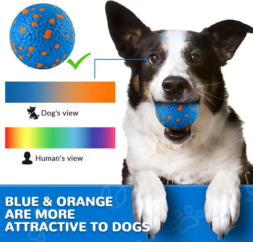 Miniatura 5 de Farish - Pelotas para perros de alto rebote para masticadores agresivos, juguetes flotantes para perros para buscar agua, pelotas de tenis duraderas