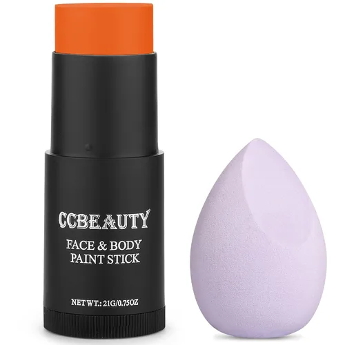 Miniatura 10 de CCbeauty Palo de pintura facial dorada metálica, kit de pintura facial con purpurina, pintura corporal profesional, kit de maquillaje SFX no tóxico