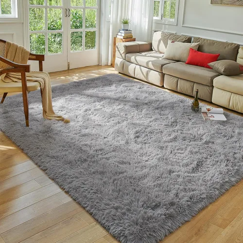Miniatura 34 de Alfombra de área Softlife para sala de estar, alfombra lanuda mullida y esponjosa de 6 x 9 pies en color azul para dormitorio de niñas y niños, Azul
