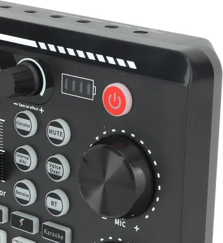 Miniatura 8 de Mezclador de audio, mezclador de audio profesional, cambiador de voz, tarjeta de sonido en vivo, reducción de ruido Bluetooth, cambiador de voz