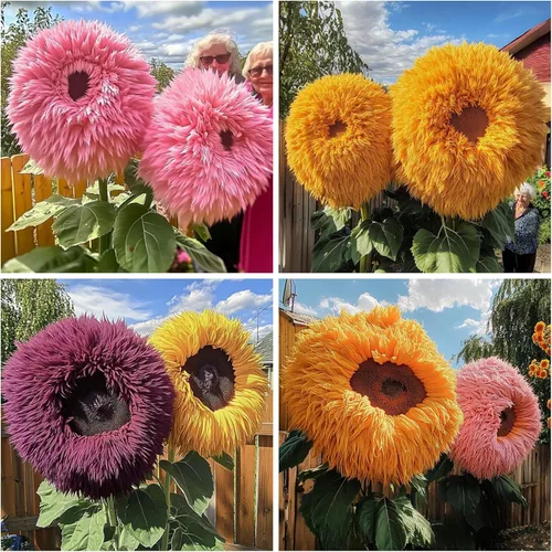 Más de 600 semillas de girasol mixtas para plantar, semillas de girasol de oso de peluche gigante, flor perenne sin OMG para jardín al aire libre