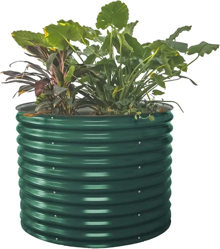 Miniatura 37 de Vego garden Jardinera elevada redonda de 32 pulgadas de alto y 42 pulgadas para jardín, para verduras, flores, patio, gris moderno
