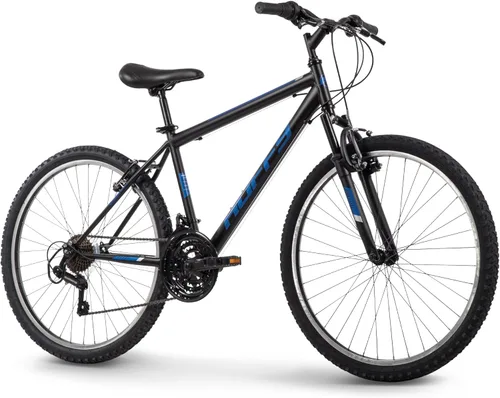 Huffy Bicicleta de montaña Stone para hombres y mujeres, 20"/24"/26", 6 velocidades (20") o 21 velocidades, suspensión delantera o doble (varía),