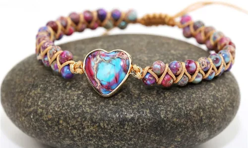 Miniatura 3 de ZOSOJONA Women Handmade Boho Wrap Bracelets Natural Stone Variety Beads Strand Bracelet