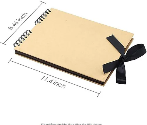 Miniatura 3 de Gotideal Álbum de recortes de bricolaje, papel para manualidades, álbum de fotos de boda y aniversario, álbum de recortes familiar, accesorios