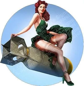 Bombshell Babe Pin Up Pinup Girl Style# 3-5" x 4.8 pulgadas Calcomanía de vinilo para coches, camiones, camionetas, paredes, laptop