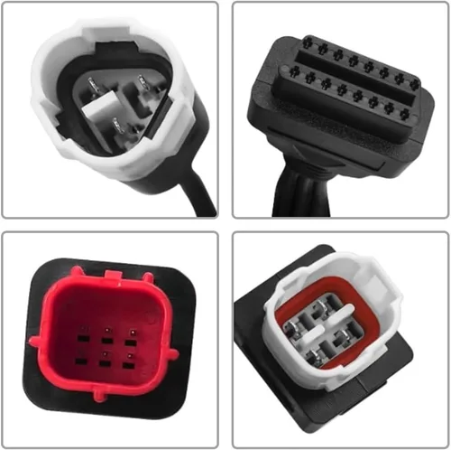 Miniatura 4 de Adaptador de diagnóstico de 3 pines 4 pines 6 pines OBD2 3 en 1 Motorrad OBD Cable compatible para Yamaha Honda motocicleta Euro5 Guzzi Kawasaki