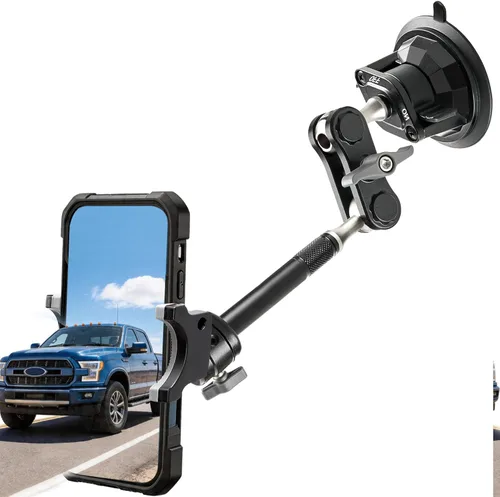 Miniatura 9 de Soporte de teléfono resistente para camión, soporte de teléfono para parabrisas de automóvil, soporte de teléfono Mteal ultraduradero para F- 150