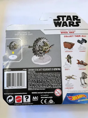 Miniatura 3 de Hot Wheels Star Wars General Grievous - Nave estelar para bicicleta de ruedas