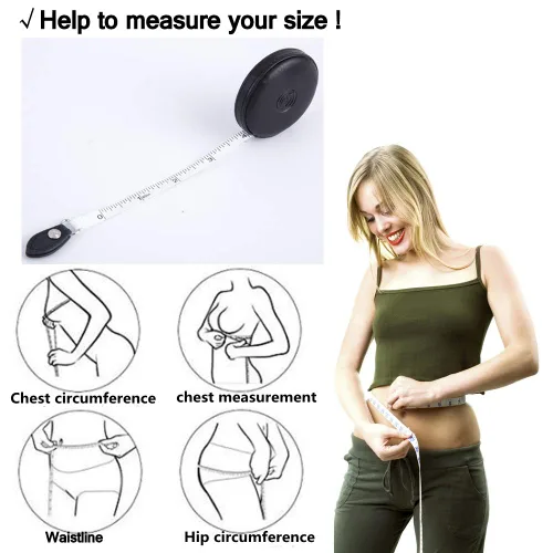 Miniatura 5 de Cinta métrica para costura, tela médica para el cuerpo, sastre, manualidades, dieta, cinta métrica de 60 pulgadas/1.5M de doble cara retráctil