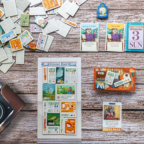 Miniatura 5 de AEG & Juegos planos Ajuste para imprimir Construye tu periódico De los creadores de Cascadia Fácil de aprender Rápido de jugar A partir