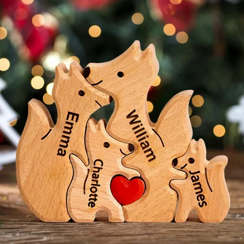 Miniatura 10 de Pies de bebé de madera personalizados con nombres de familia, We are One, rompecabezas de nombres de miembros de la familia personalizados, regalos