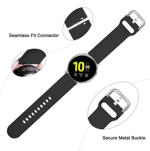 Miniatura 7 de Lerobo - Bandas compatibles con Samsung Galaxy Watch Active/Active 2 de 1.57 y 1.73 pulgadas/Galaxy Watch 1.65 pulgadas. Correa de reloj