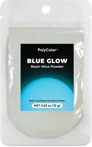 Miniatura 15 de Polvo de Mica PolyColor para Kits de Resina Epoxi 15 gramos, Polvo de Tinte de Pigmento Efectos Metálicos Tierra Azul para Resina de Fundición, Azul