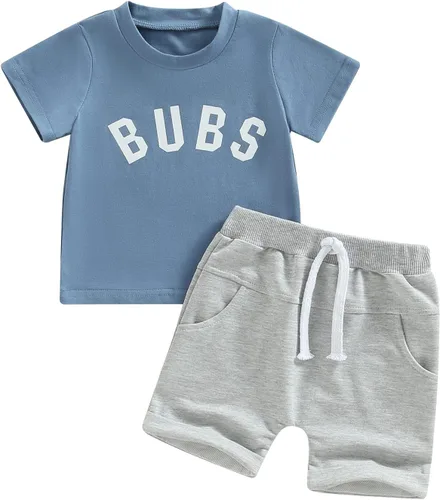 Conjunto de ropa casual de manga corta con botones y pantalones cortos de lino para bebés y niños pequeños