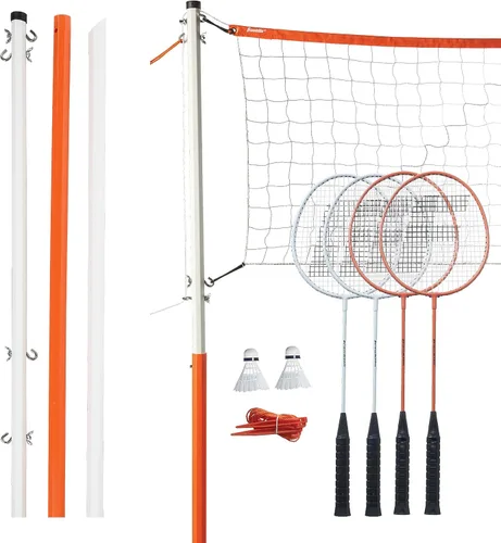 Miniatura 4 de Franklin Sports Juegos de Red de Bádminton - Patio Trasero al Aire Libre + Playa Red de Bádminton + Juego de Equipo - (4) Raquetas + (2) Volantes +
