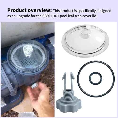 Miniatura 3 de SF80110-1 Tapa de la trampa de hojas de 5 pulgadas tiene junta tórica y válvula, apto para bomba de filtro de arena Intex de 12 pulgadas