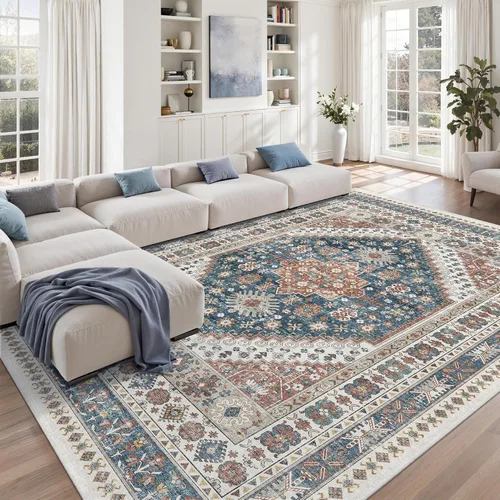 Miniatura 62 de zesthome Alfombra 4x6 - Alfombra Resistente a Manchas Lavable, Alfombras con Respaldo Antideslizante para Sala de Estar, Alfombras Pequeñas de Área