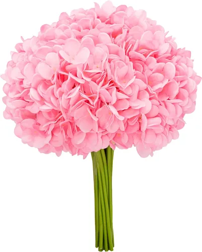 Miniatura 30 de Flores artificiales/falsas/sintéticas, rosas con 2 flores, coral, 10 unidades para bodas, hogar, fiestas, restaurantes