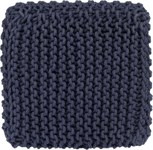 Miniatura 7 de REDEARTH · Taburete otomano bajo en forma de cubo – Puf tejido a mano – Puf bohemio de cordón – Decoración del hogar – Reposapiés relleno para sala