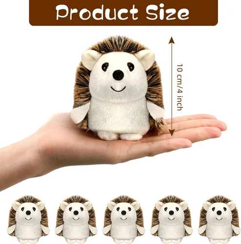 Miniatura 2 de Zubebe Mini erizo de juguete a granel, regalo de fin de año, regalo de fin de año, peluche de 4 pulgadas, pequeño recuerdo de fiesta, llavero