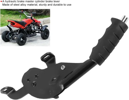 Miniatura 2 de Acouto Palanca de freno de mano (negro, plateado) – Mango universal para ATV, Go Kart, Electrombile de tres ruedas y motocicleta – Robusto, duradero
